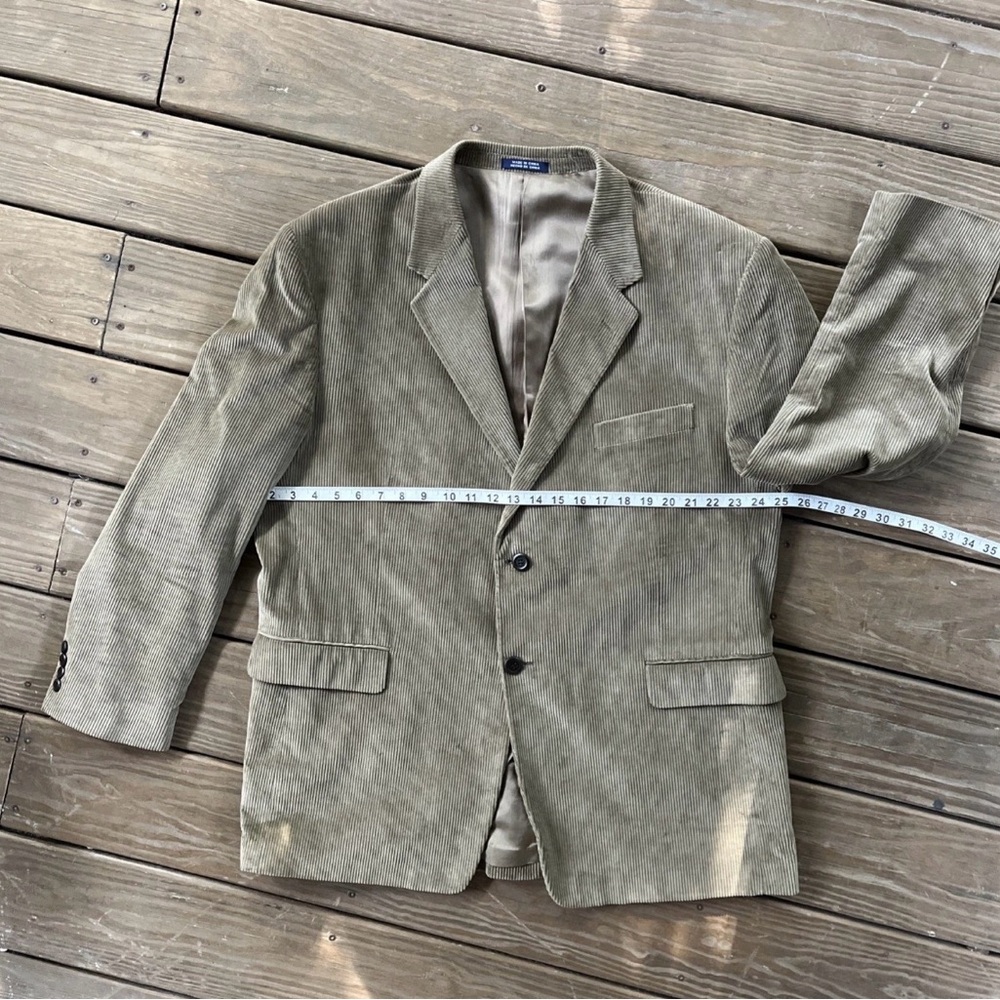 Stafford Corduroy Jacket Blazer Classic Fit, Cotton, 46R.  Taupe/Brown. EUC